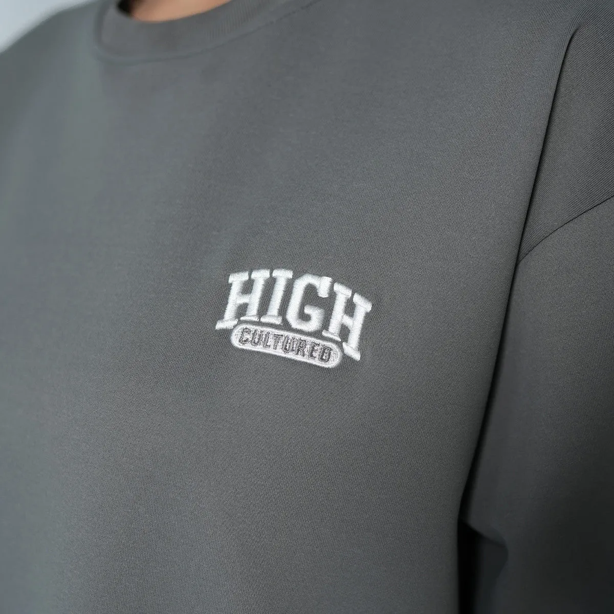 High Cultured Basic Retro College High Logo Tee - 1109