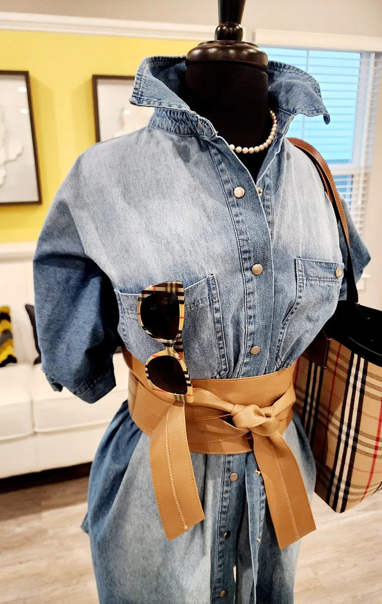 OVERSIZED DENIM TOP