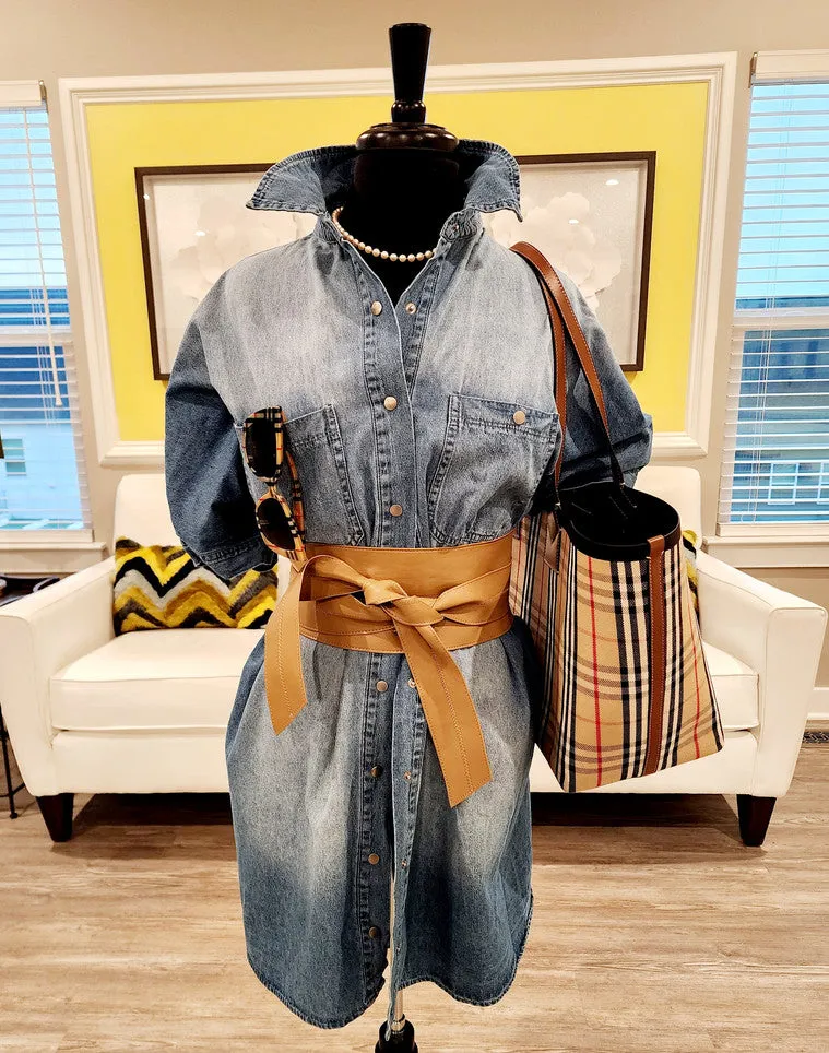 OVERSIZED DENIM TOP