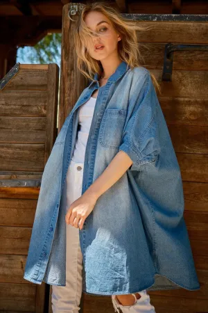 OVERSIZED DENIM TOP