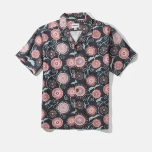 Protea Linen T-Shirt (Black)