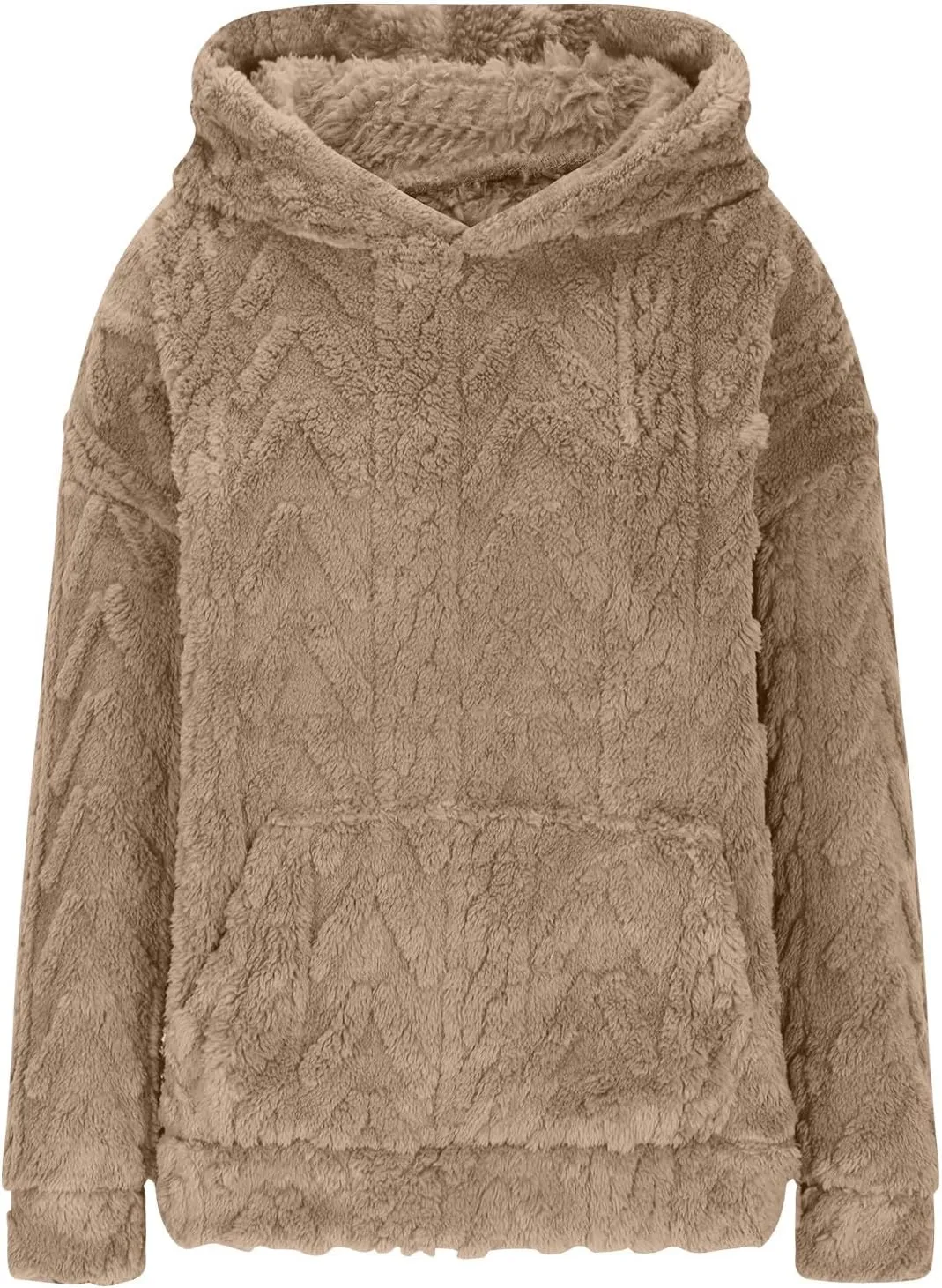 Sweatshirt for Women Plus Size Fuzzy Hoodies Sherpa Pullover Hoodie for Women Oversized Fleece Hoodie with Pockets