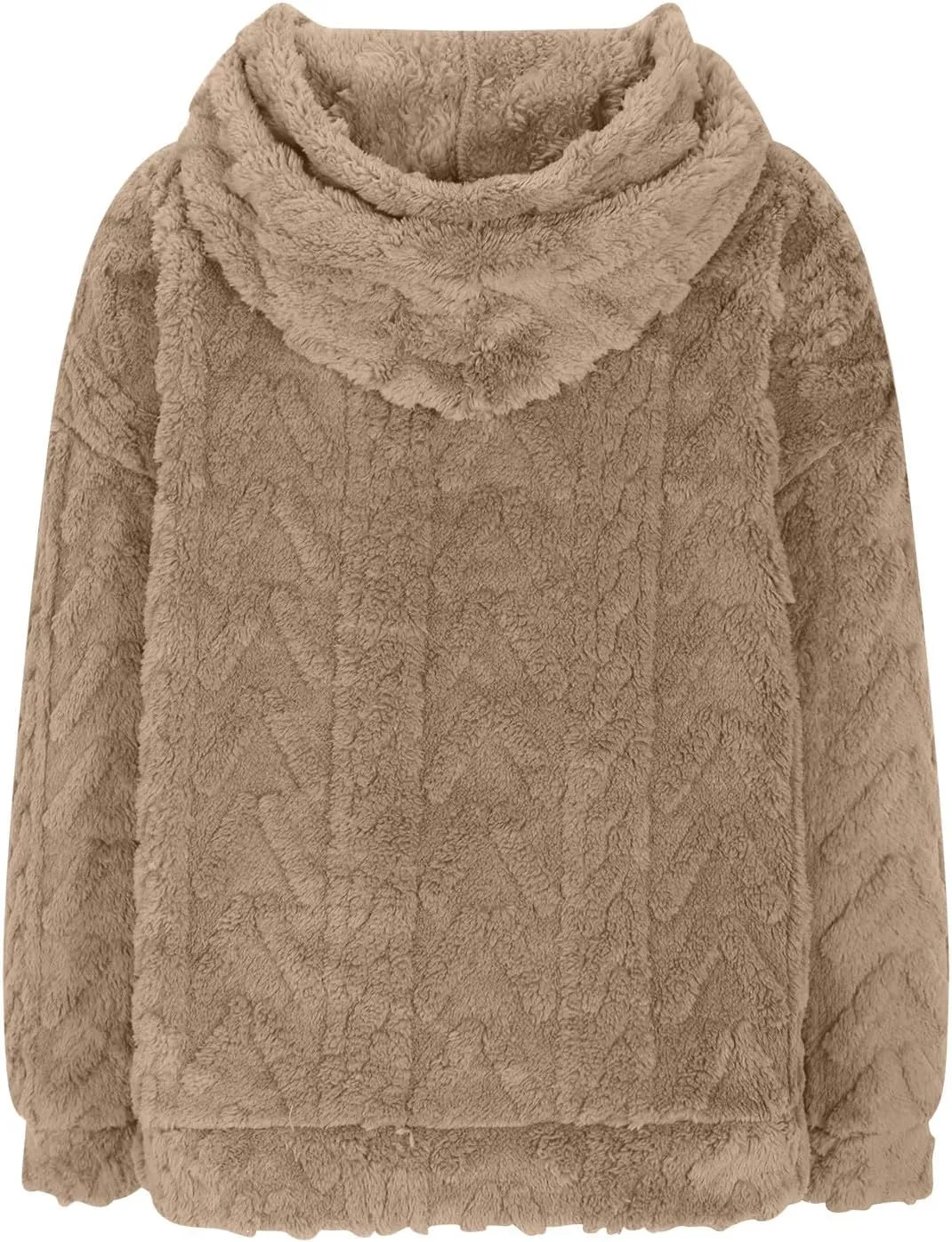 Sweatshirt for Women Plus Size Fuzzy Hoodies Sherpa Pullover Hoodie for Women Oversized Fleece Hoodie with Pockets