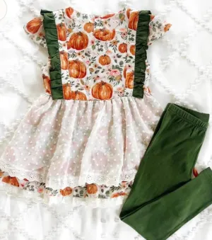 tunic pumpkin top with leggings