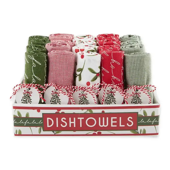 Under the Mistletoe Assorted Dishtowels - 5 Styles