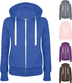 Women's Oversized Zip Up Hoodie Lightweight Thin Long Sleeve Hooded Sweatshirt with Pockets Solid Drawstring Coats